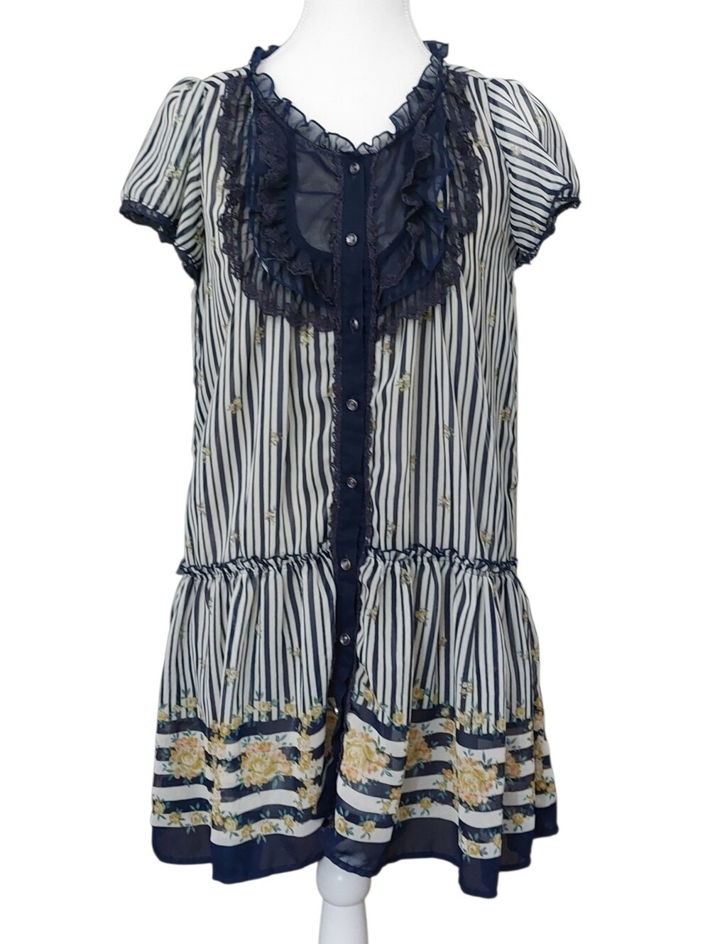 Axes Femme Blue Striped Tunic